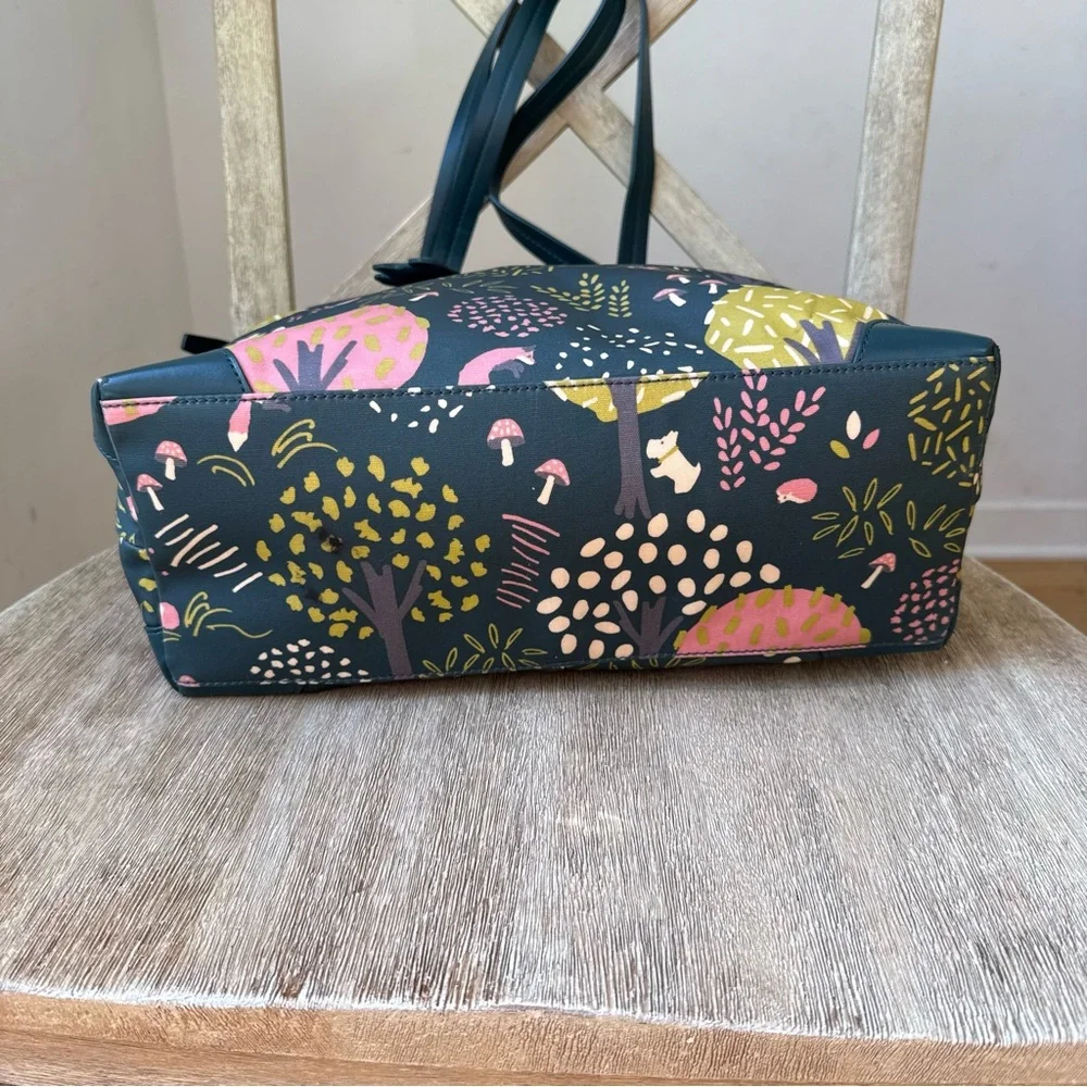 Radley London Epping Forest Tote Bag Navy Woodland Fox Mushroom Scottie Charm - Picture 5 of 15